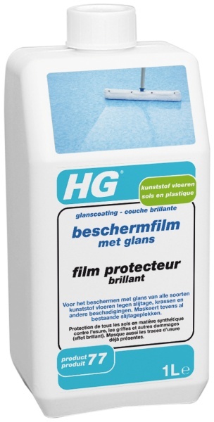 HG kunststof vloeren beschermfilm met glans (glanscoating)